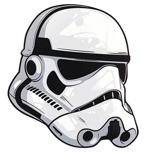 Storm Trooper Head Sticker